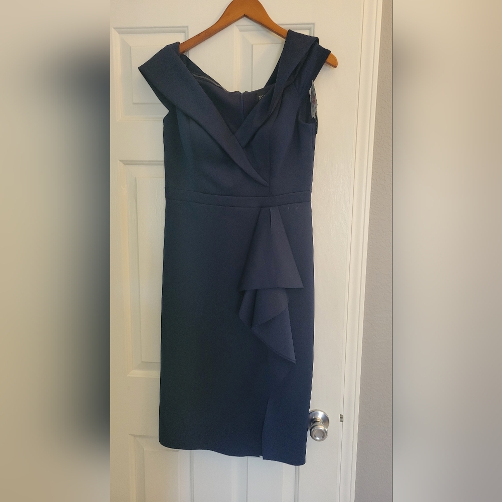 Xscape Navy Blue Dress